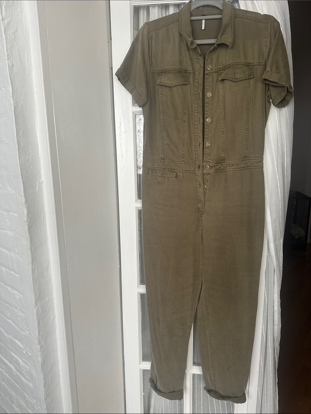 Olive Utility Jumpsuit - Women